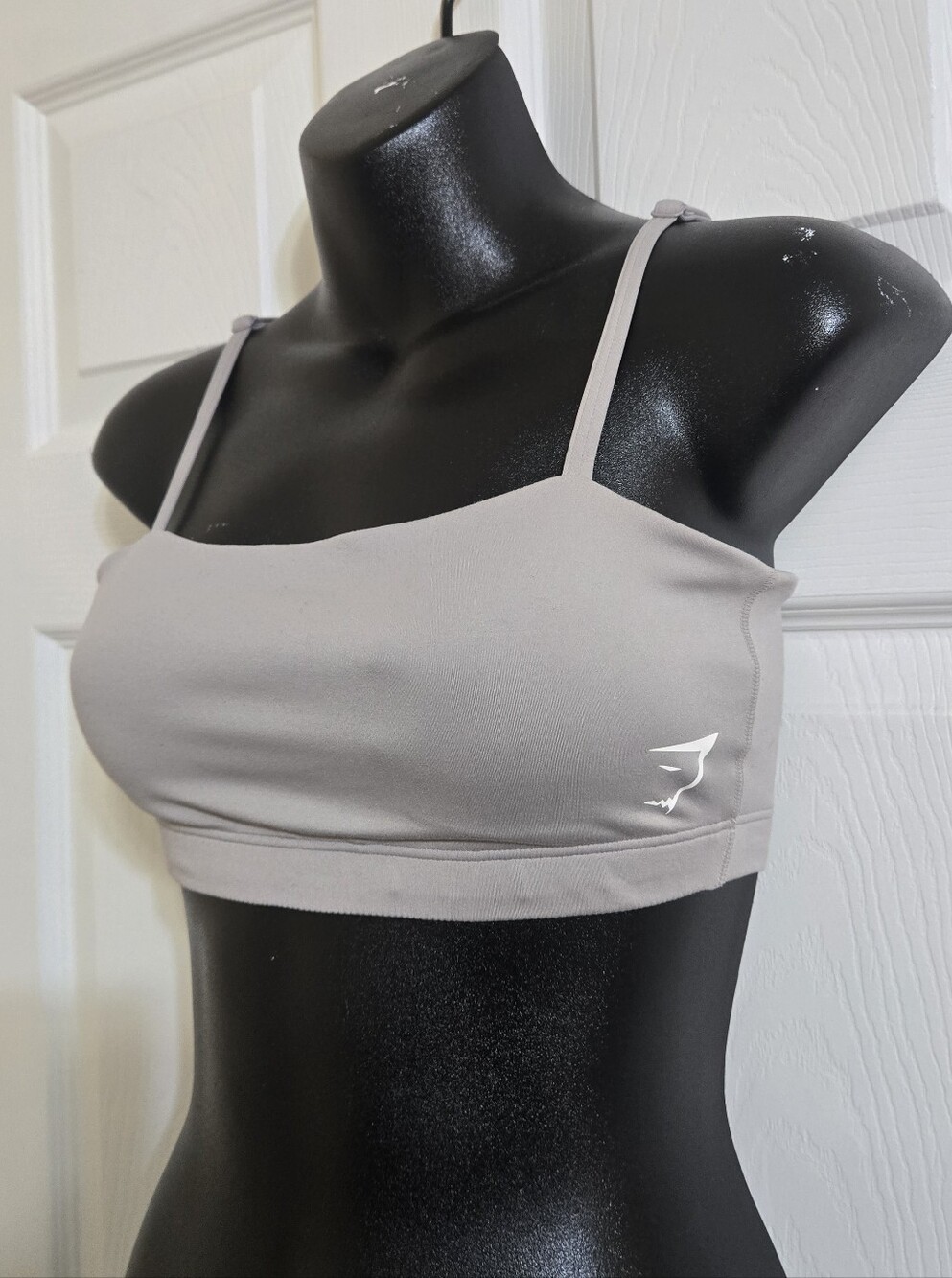 Gymshark Light Gray Sports Bra Small
